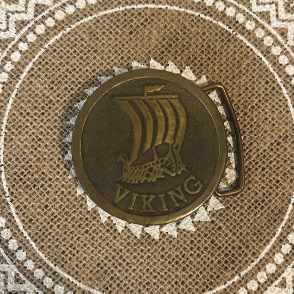 VTG Viking Brass Belt Buckle